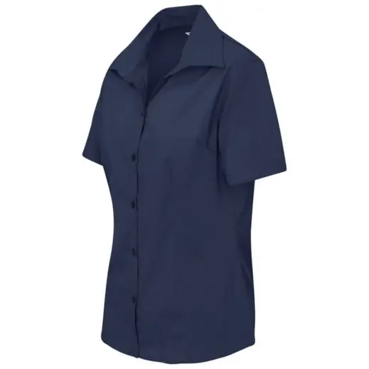 Ladies Short Sleeve Sheffield Navy Side